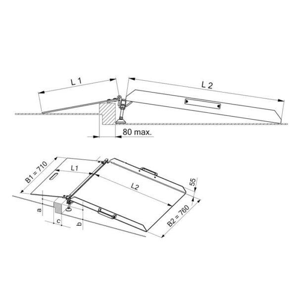 Bemaßung Rollstuhlrampe