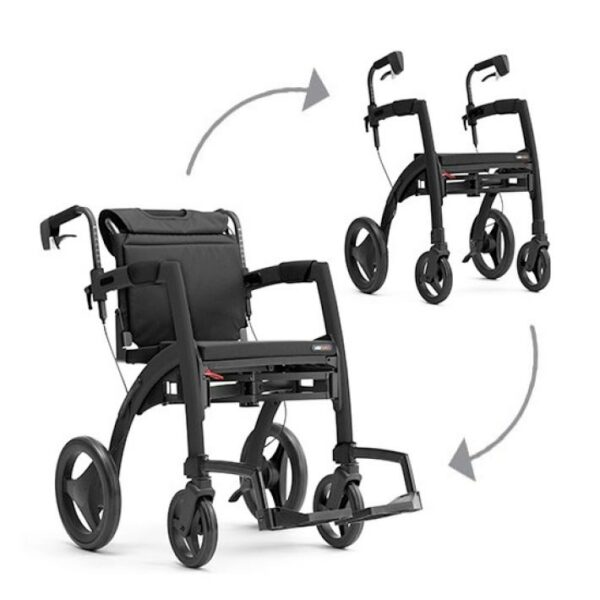 2in1 Rollator und Rollstuhl